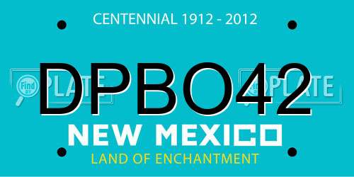 DPBO42 New Mexico License Plate