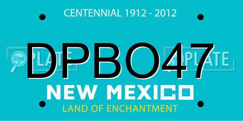 DPBO47 New Mexico License Plate