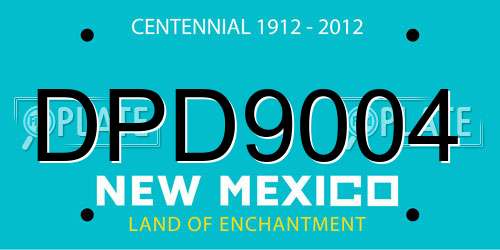 DPD9004 New Mexico License Plate