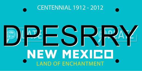 DPESRRY New Mexico License Plate