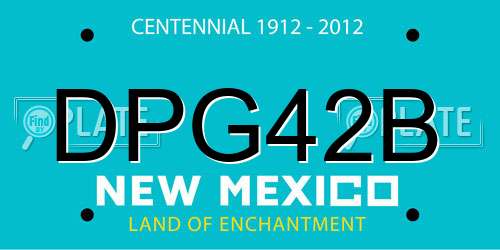 DPG42B New Mexico License Plate