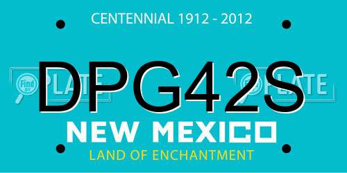 DPG42S New Mexico License Plate