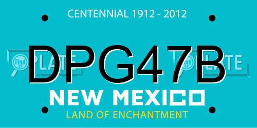 DPG47B New Mexico License Plate