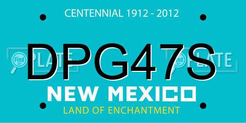 DPG47S New Mexico License Plate