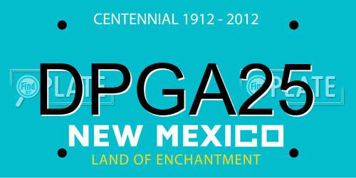 DPGA25 New Mexico License Plate