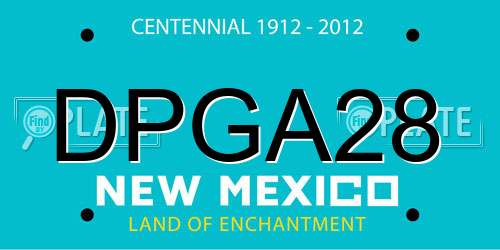 DPGA28 New Mexico License Plate