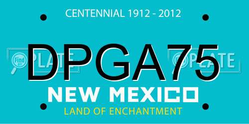 DPGA75 New Mexico License Plate