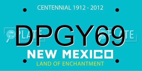 DPGY69 New Mexico License Plate