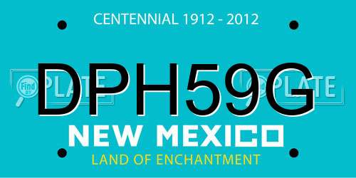 DPH59G New Mexico License Plate
