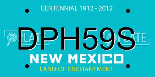 DPH59S New Mexico License Plate