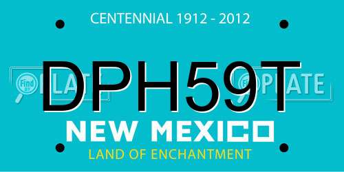 DPH59T New Mexico License Plate