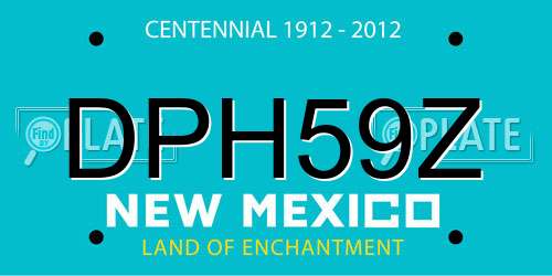 DPH59Z New Mexico License Plate