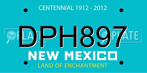 DPH897 New Mexico License Plate