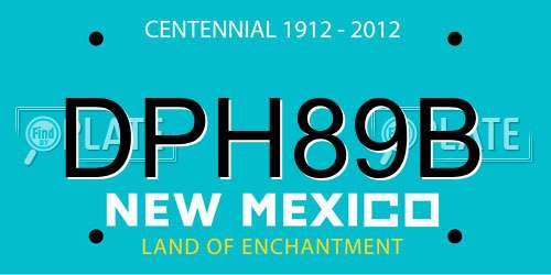 DPH89B New Mexico License Plate