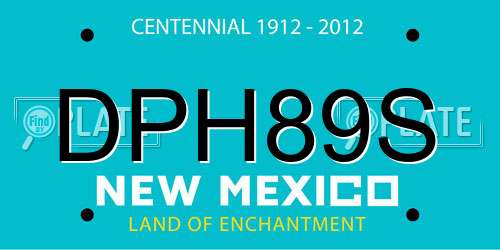 DPH89S New Mexico License Plate