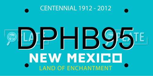 DPHB95 New Mexico License Plate