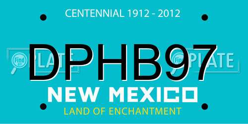 DPHB97 New Mexico License Plate