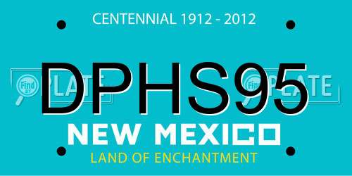 DPHS95 New Mexico License Plate