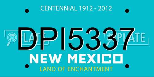 DPI5337 New Mexico License Plate
