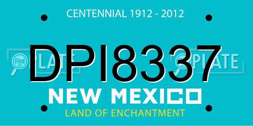 DPI8337 New Mexico License Plate