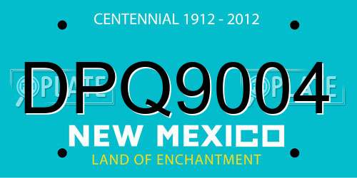 DPQ9004 New Mexico License Plate