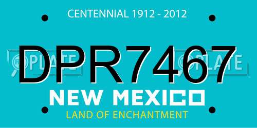 DPR7467 New Mexico License Plate