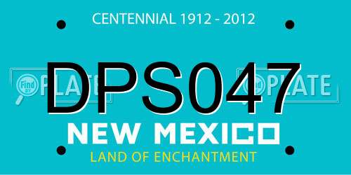DPS047 New Mexico License Plate