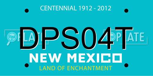 DPS04T New Mexico License Plate