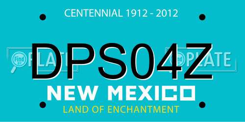 DPS04Z New Mexico License Plate