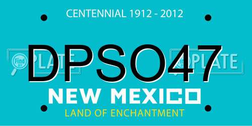 DPSO47 New Mexico License Plate