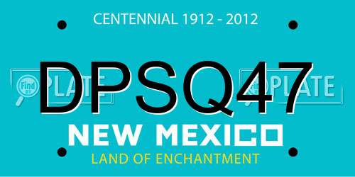 DPSQ47 New Mexico License Plate