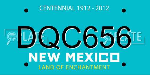 DQC656 New Mexico License Plate