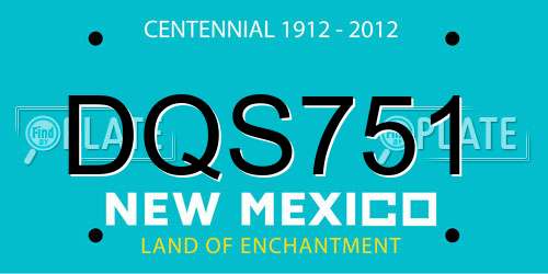 DQS751 New Mexico License Plate
