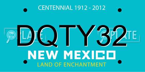 DQTY32 New Mexico License Plate