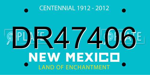 DR47406 New Mexico License Plate