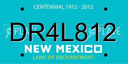DR4L812 New Mexico License Plate