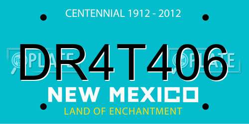 DR4T406 New Mexico License Plate