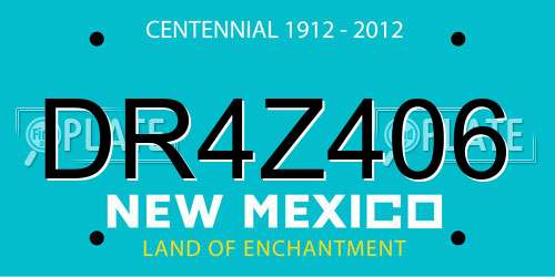 DR4Z406 New Mexico License Plate