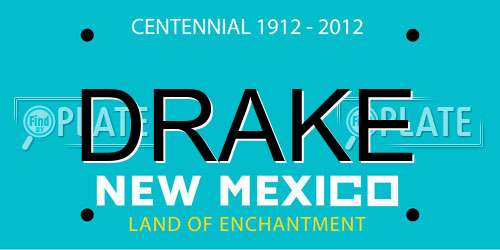 DRAKE New Mexico License Plate