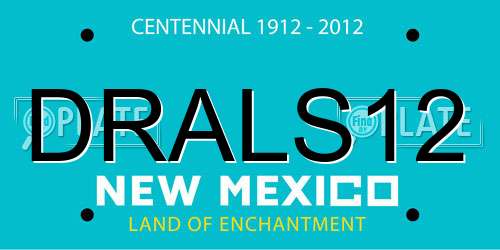 DRALS12 New Mexico License Plate