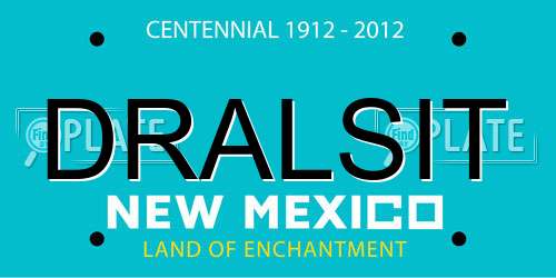 DRALSIT New Mexico License Plate