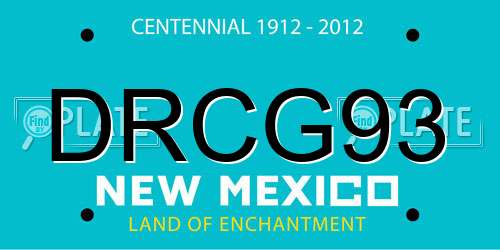 DRCG93 New Mexico License Plate
