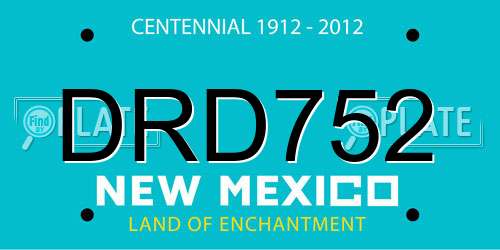 DRD752 New Mexico License Plate