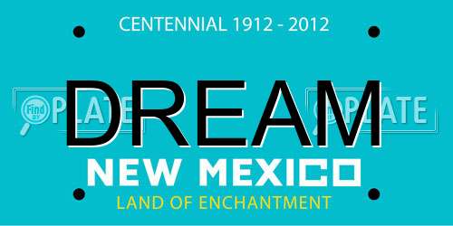 DREAM New Mexico License Plate