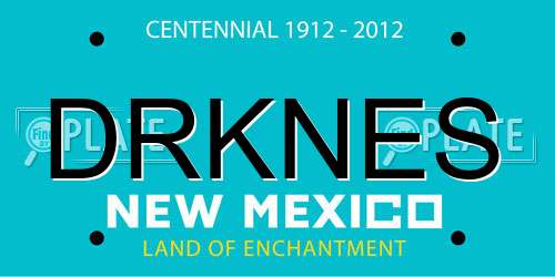 DRKNES New Mexico License Plate