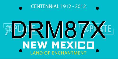 DRM87X New Mexico License Plate