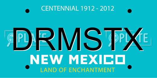 DRMSTX New Mexico License Plate