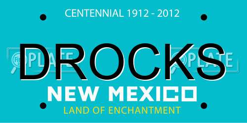 DROCKS New Mexico License Plate