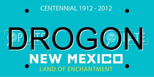 DROGON New Mexico License Plate