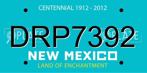 DRP7392 New Mexico License Plate